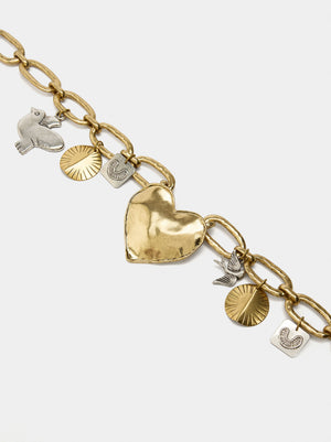 Collar de eslabones con corazón