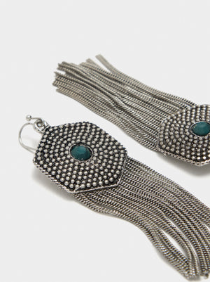 Pendientes maxi hexagonales