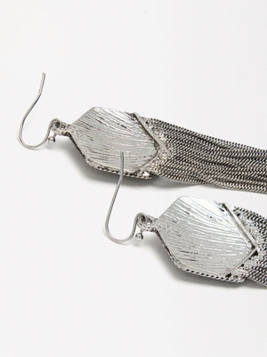 Pendientes maxi hexagonales