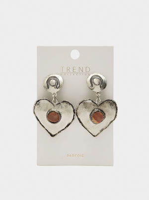 Pendientes maxi de corazones