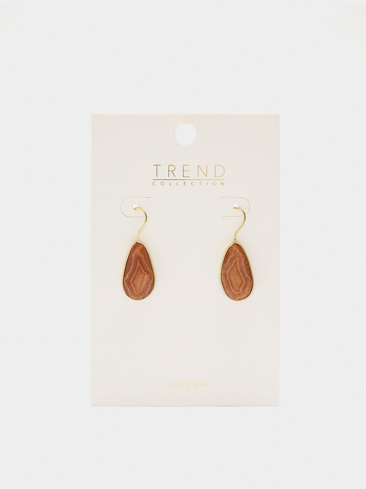Pendientes ovalados de piedra