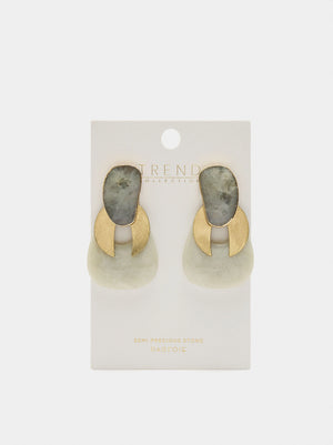 Pendientes maxi de piedras