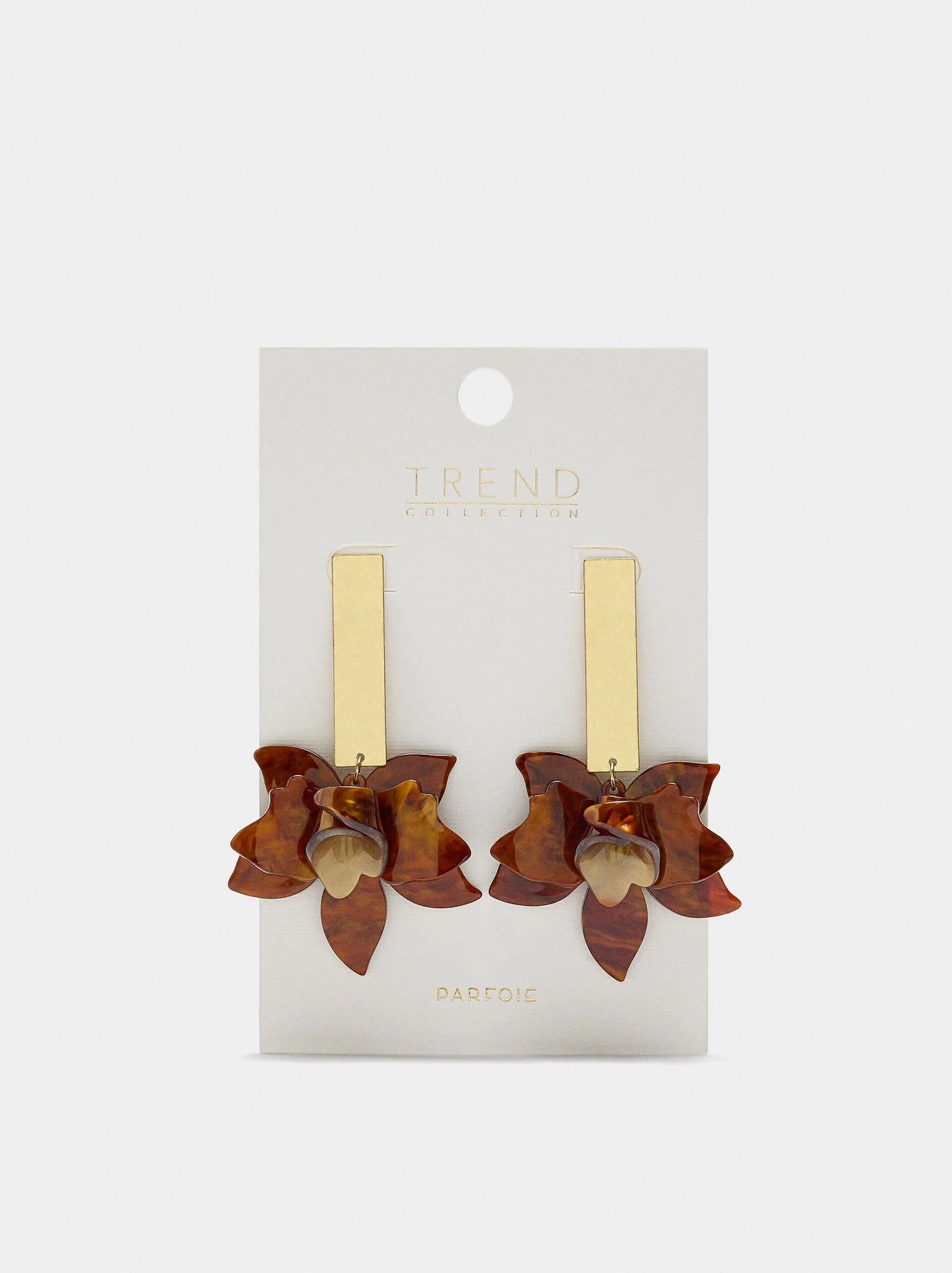 Pendientes maxi barra con flor