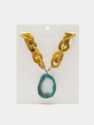 Collar de maxi eslabones con piedra