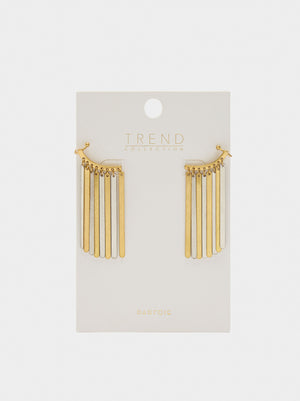 Pendientes maxi de barras bicolor
