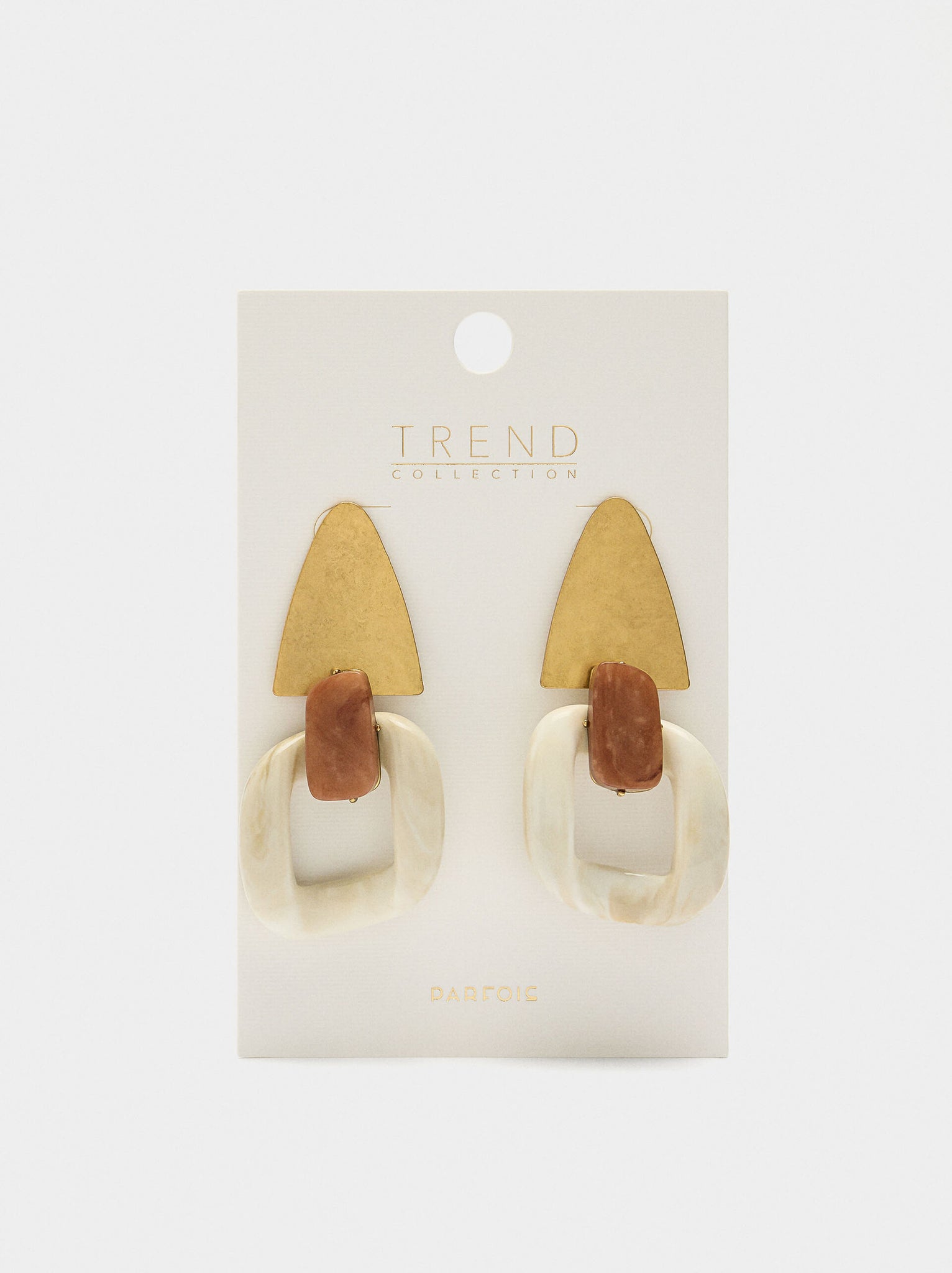 Pendientes maxi geométricos de piedras