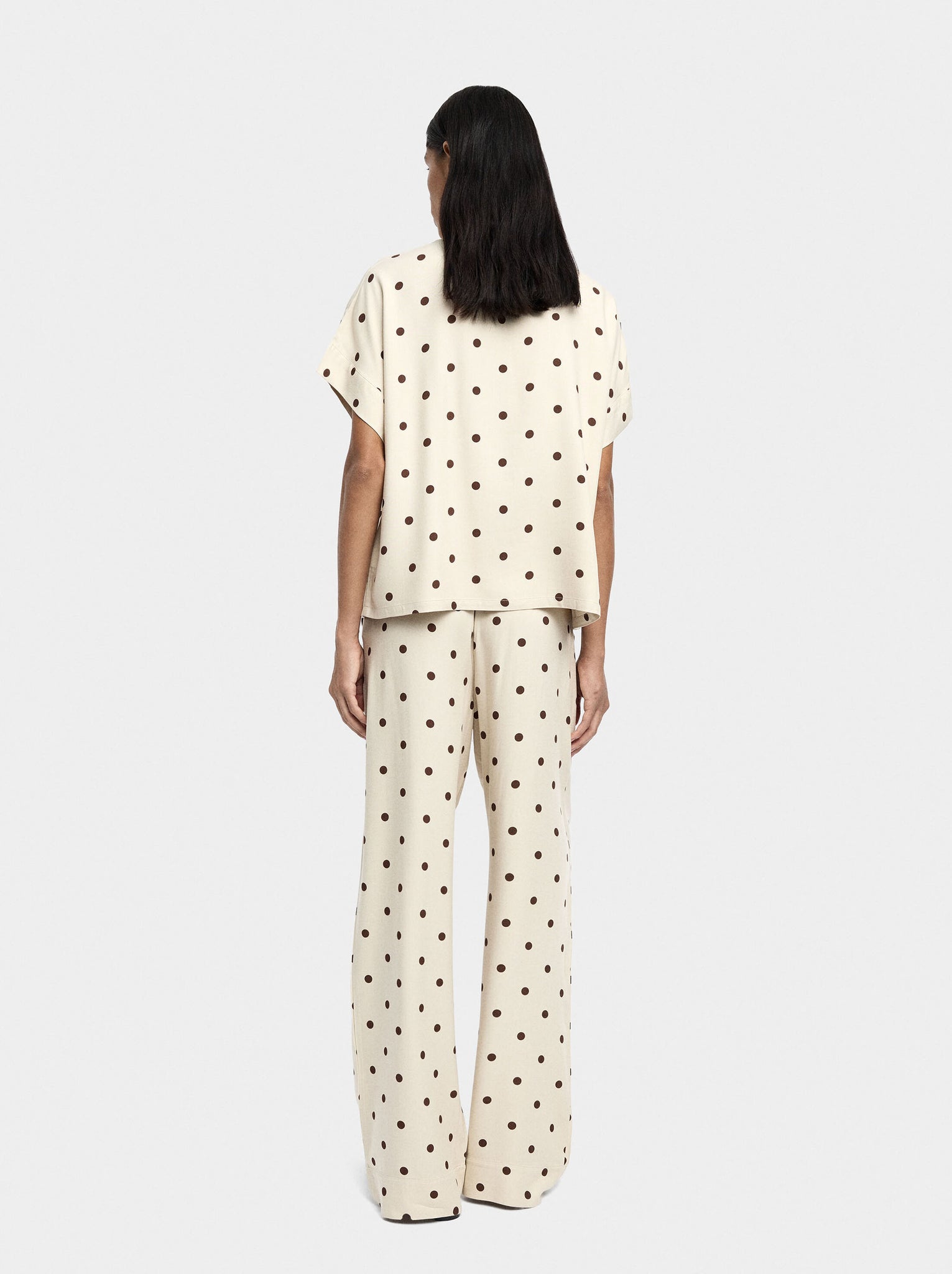 Pantalón de lunares con cintura elástica