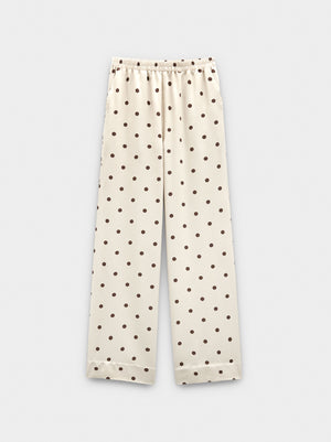 Pantalón de lunares con cintura elástica