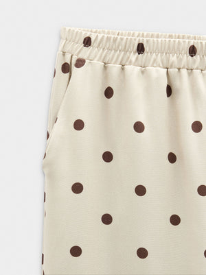 Pantalón de lunares con cintura elástica