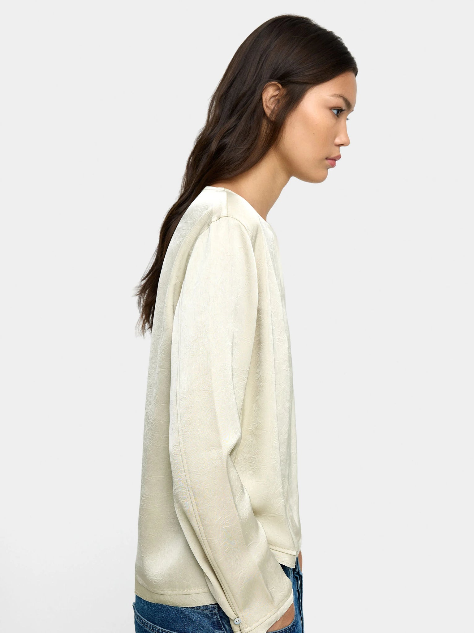 Blusa efecto arrugado