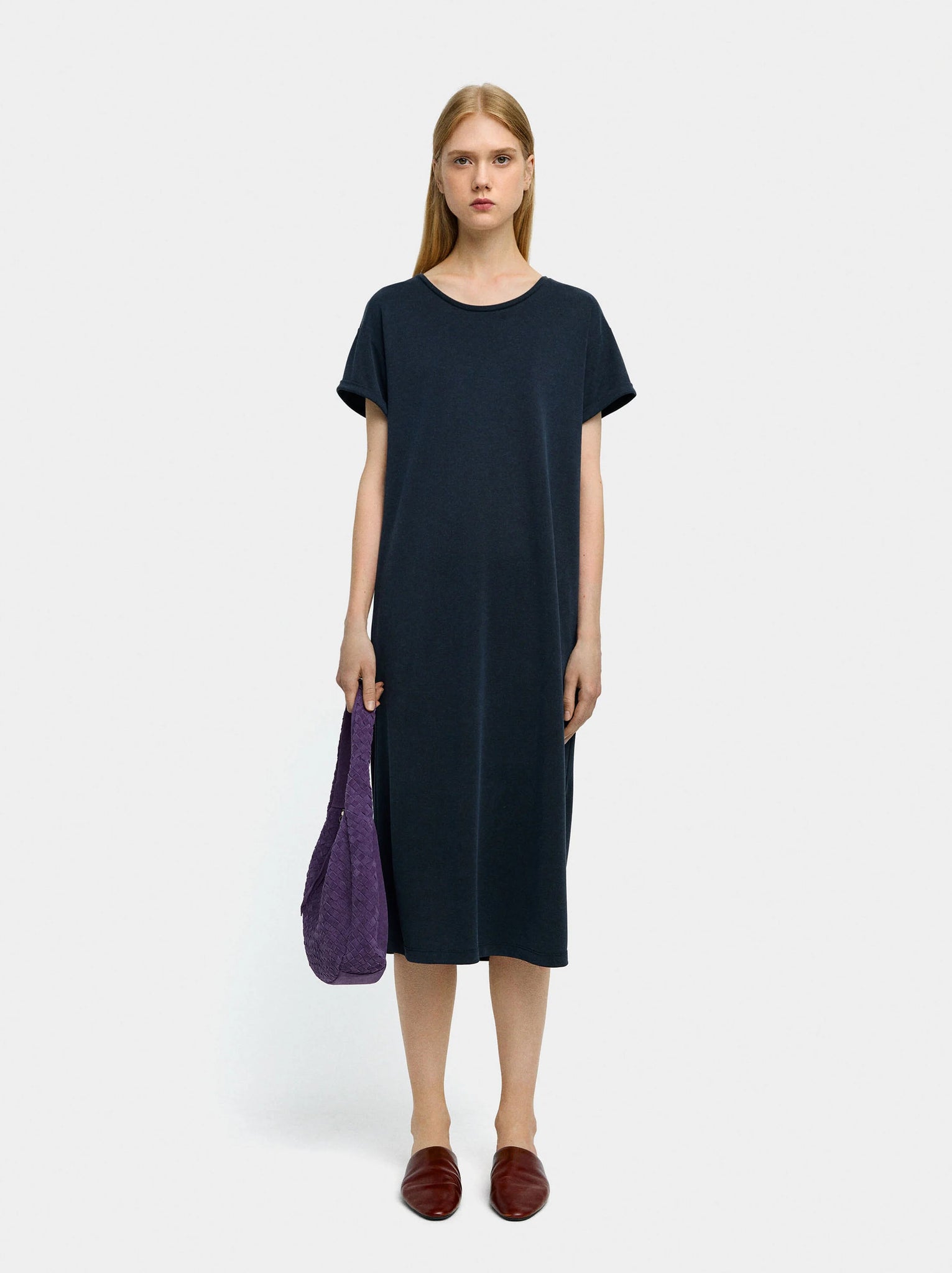 Vestido midi liso