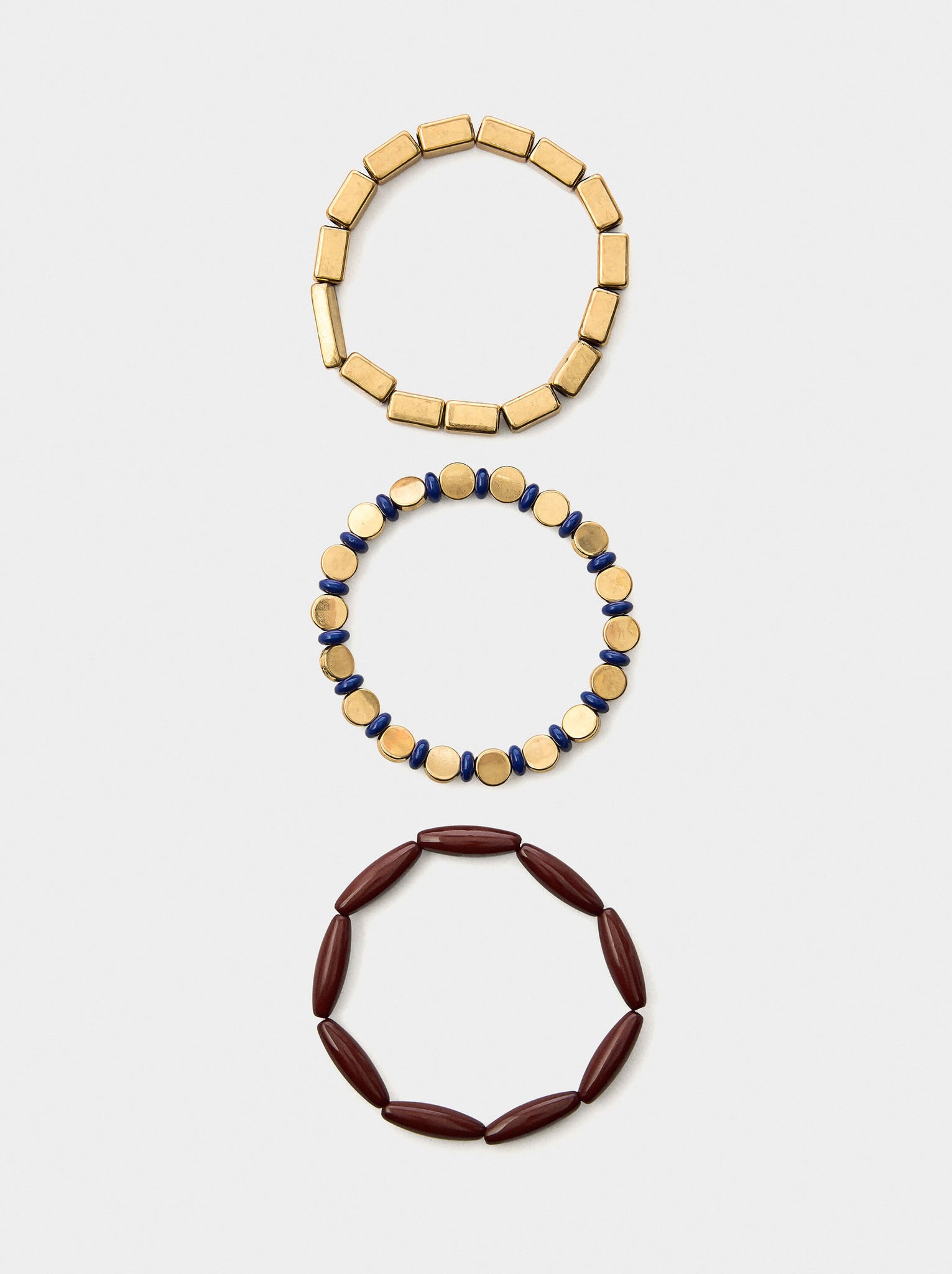 Set de pulseras elásticas con cuentas