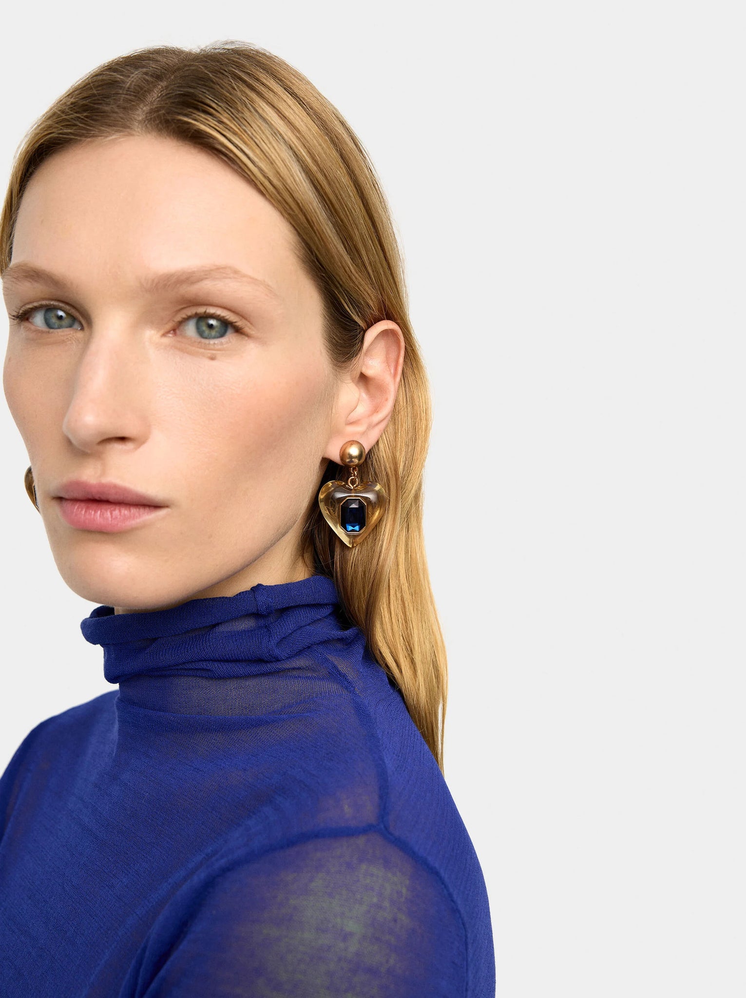 Pendientes de corazón con cristal