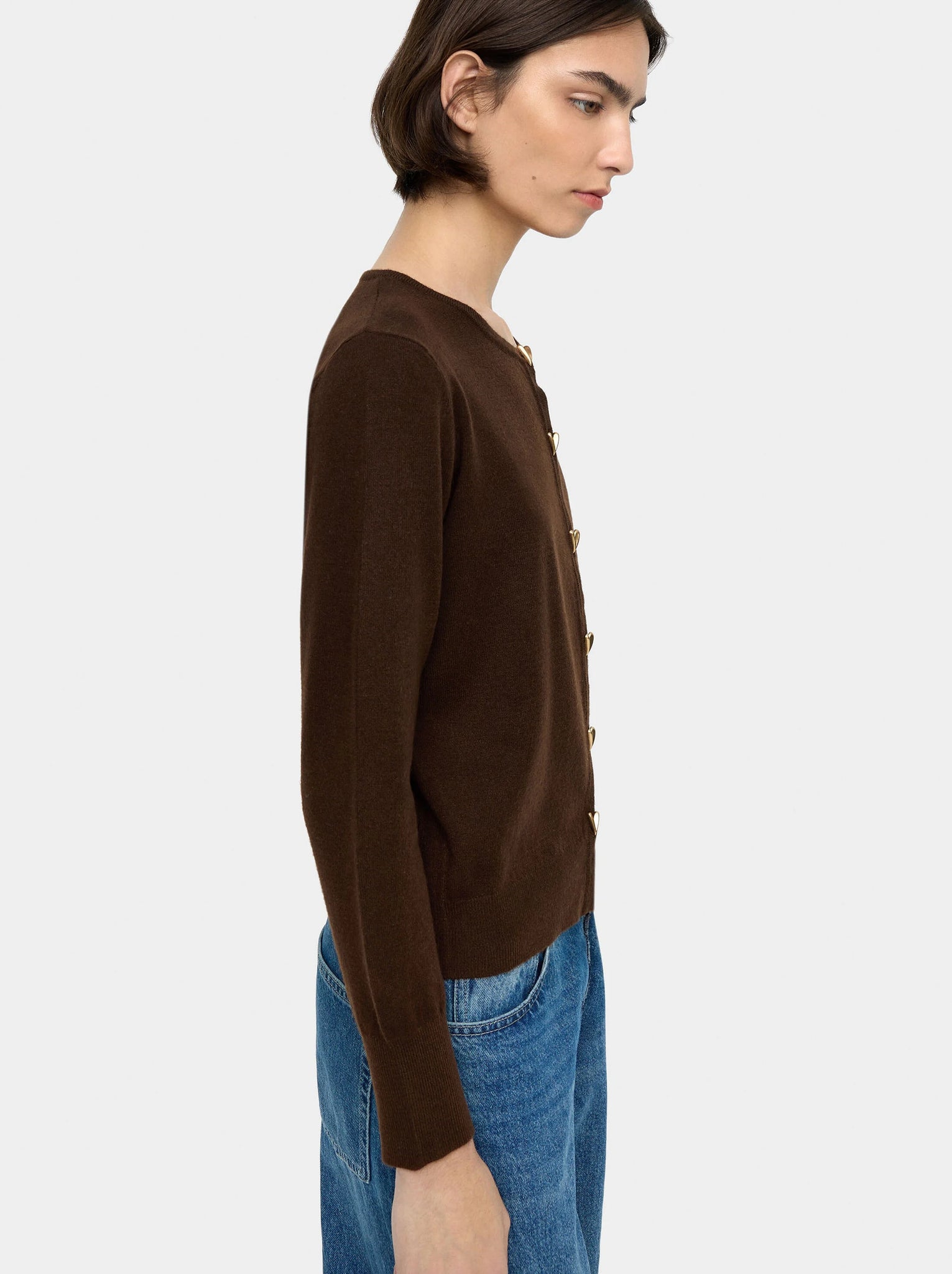 Cárdigan de punto botones corazones