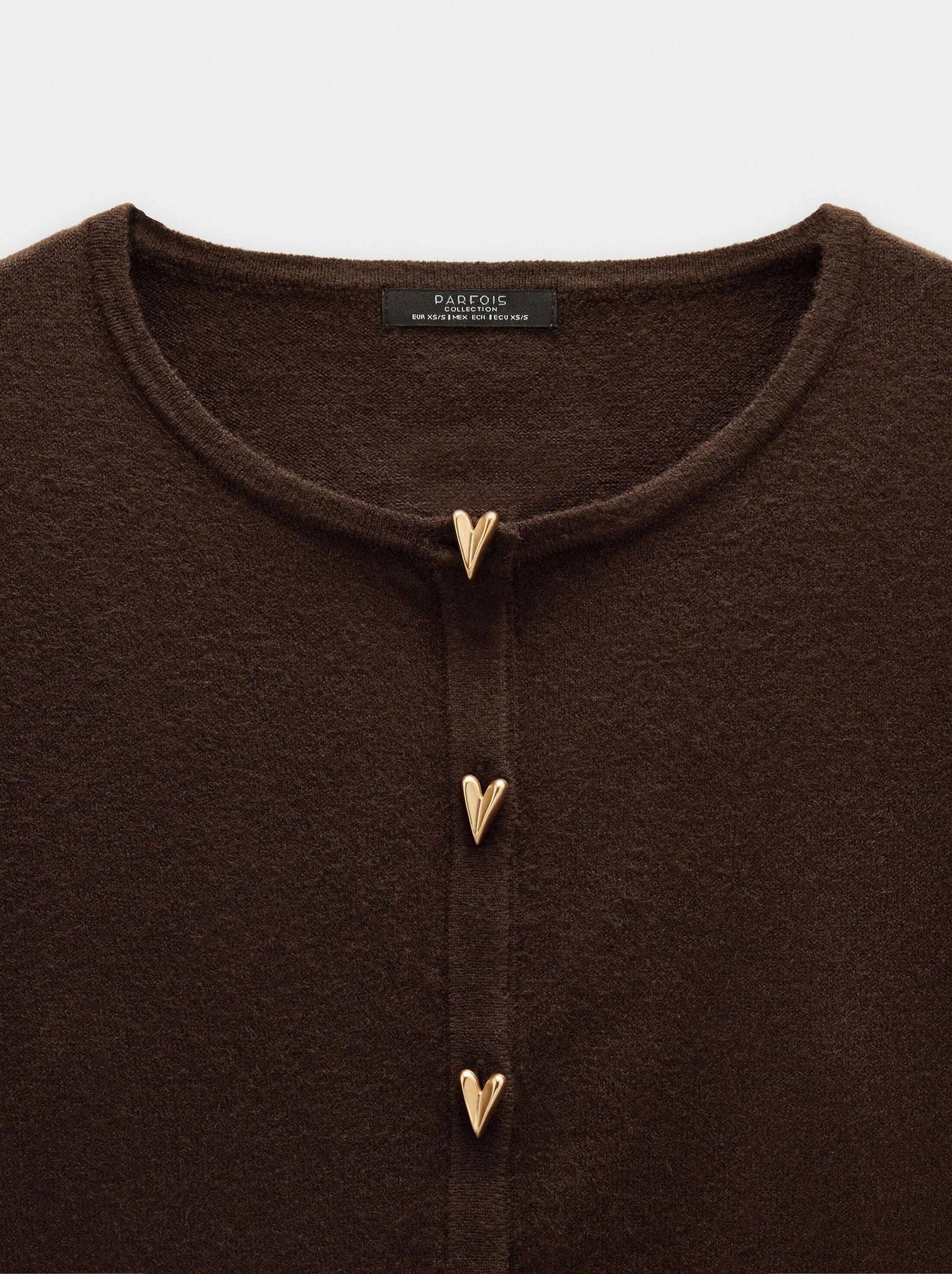 Cárdigan de punto botones corazones