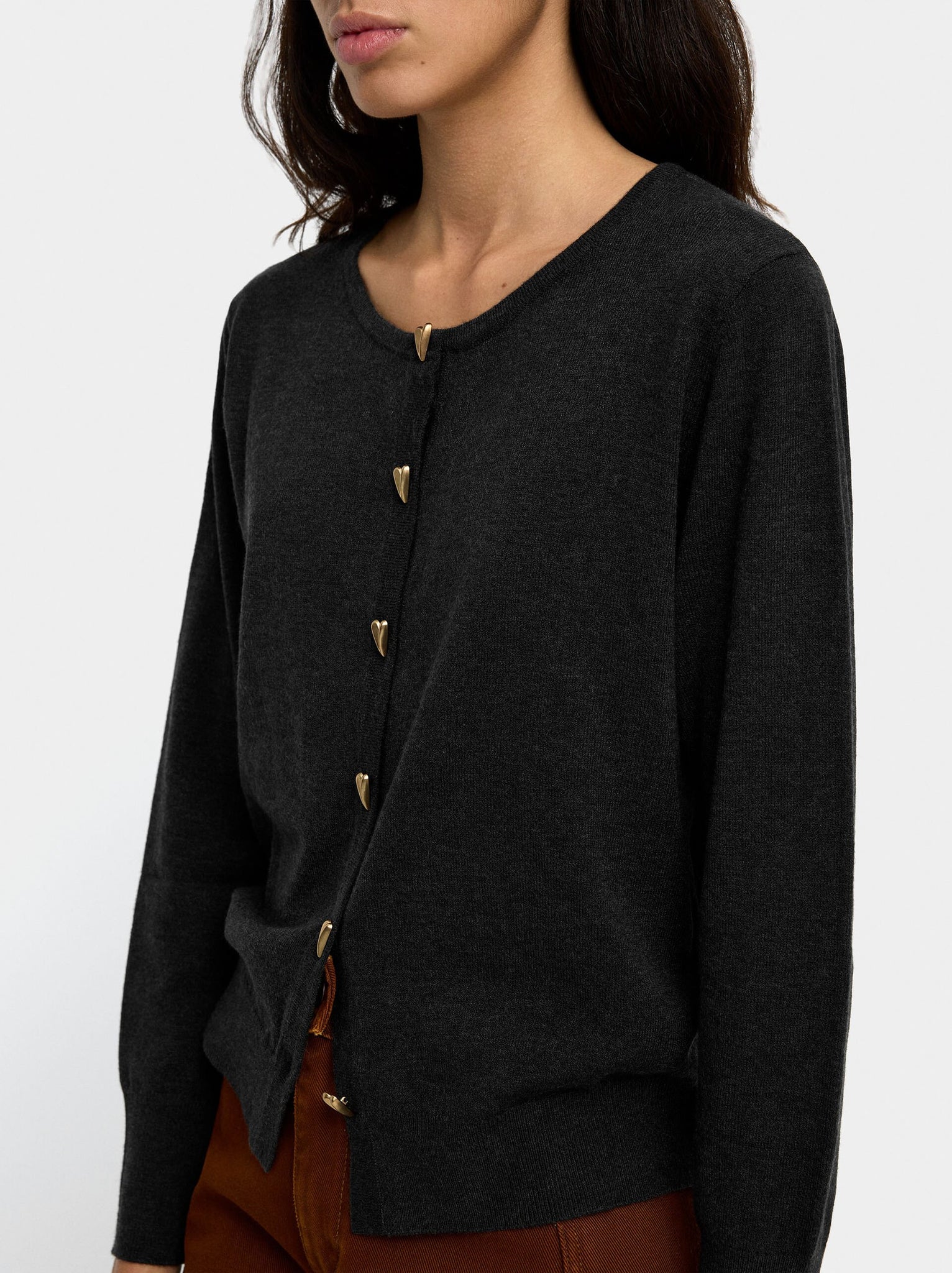 Cárdigan de punto botones corazones