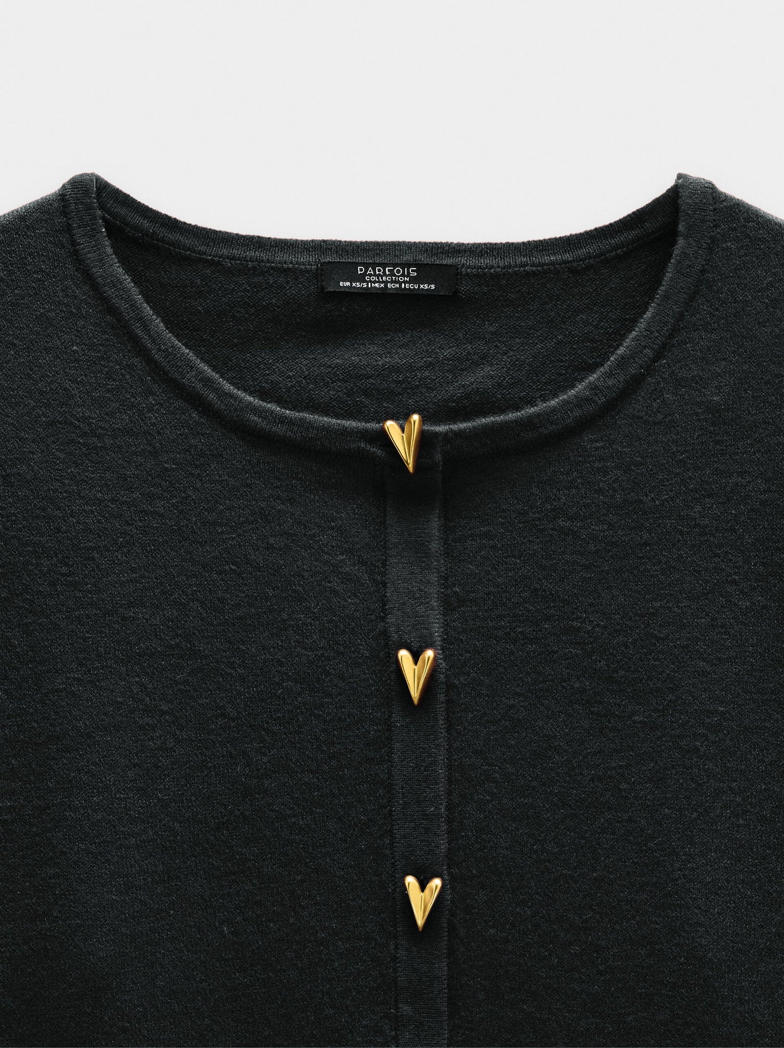 Cárdigan de punto botones corazones