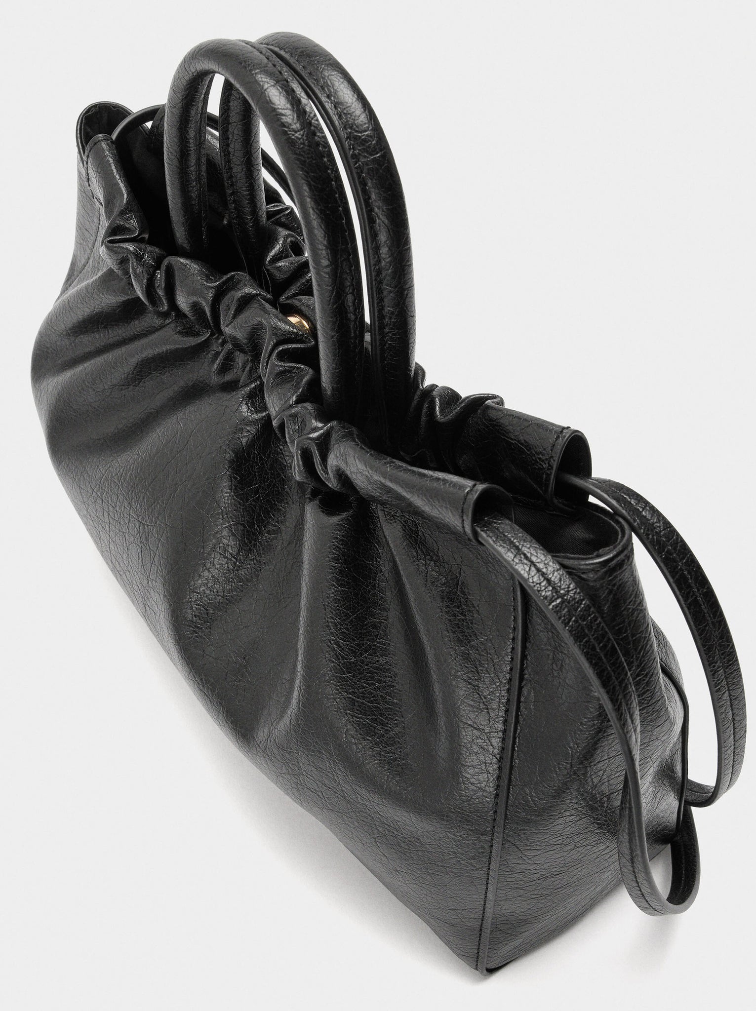 Mala shopper con fruncido