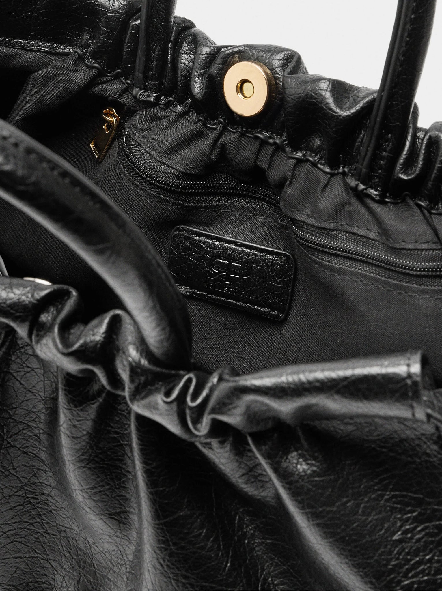 Mala shopper con fruncido