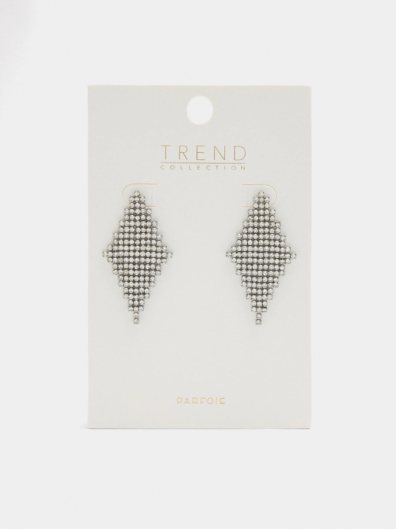 Pendientes de rombos con cristales