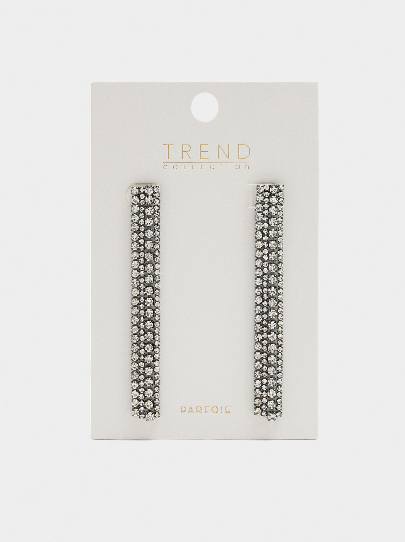 Pendientes largos de cadenas con cristales