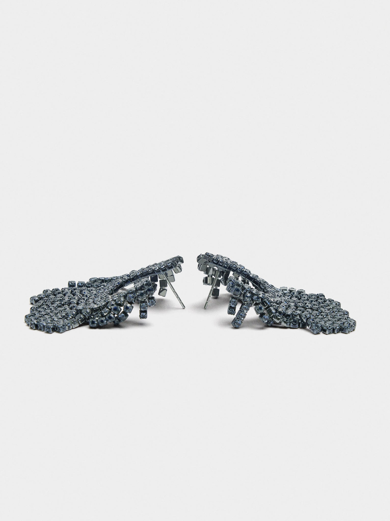 Pendientes maxi redondeados de cristales