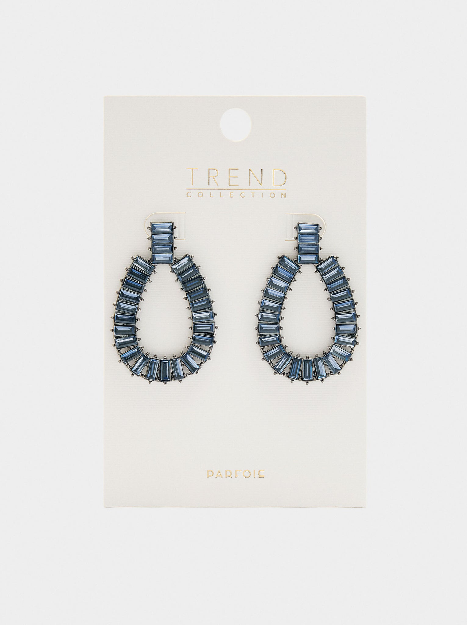 Pendientes maxi ovalados de cristales