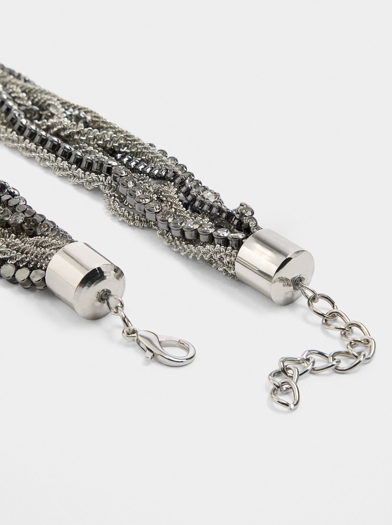 Collar maxi múltiple de cristales