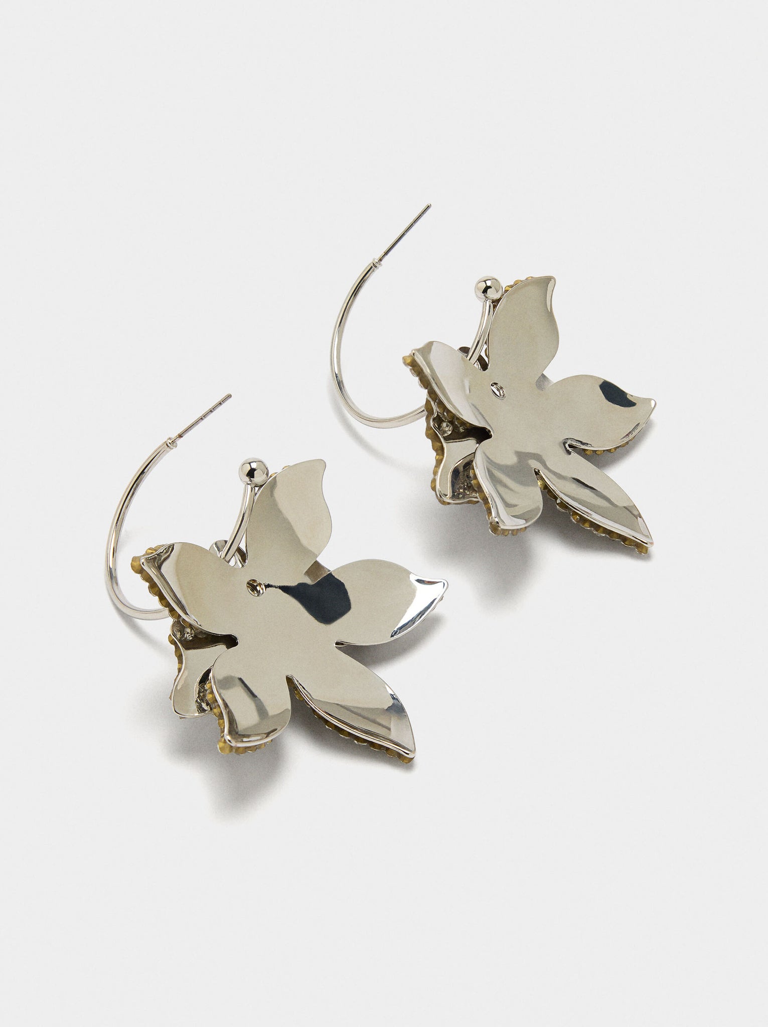 Aros maxi flor con cristales