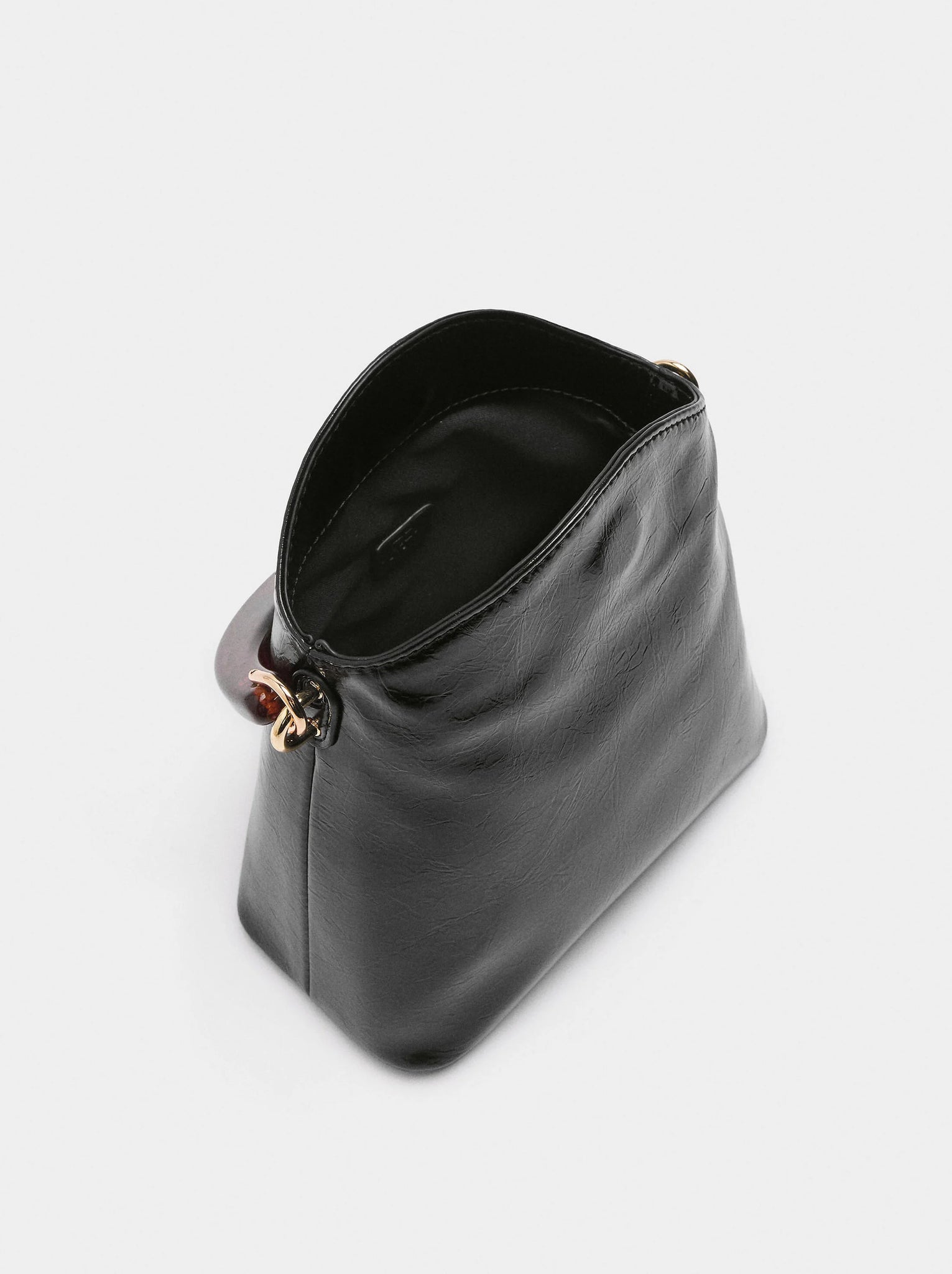 Bolso de mano con asa efecto carey